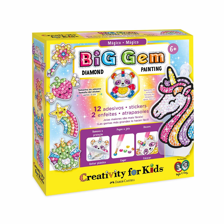 Pintura com Diamantes Mágico Creativity for Kids 6245900 - Faber-Castell