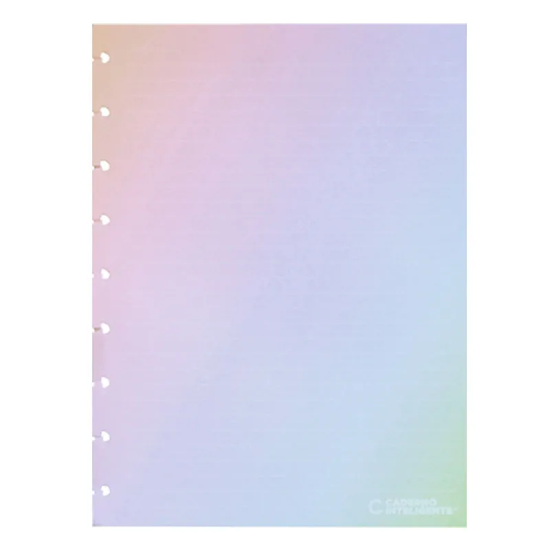 Bloco refil médio Rainbow pautado linha branca 120g com 30 folhas - CIRM3025 - Caderno Inteligente