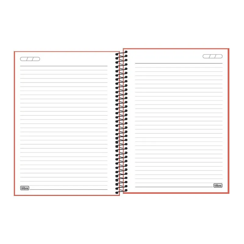 Caderno capa plástica universitário 10x1 160 folhas Neon Laranja - Tilibra