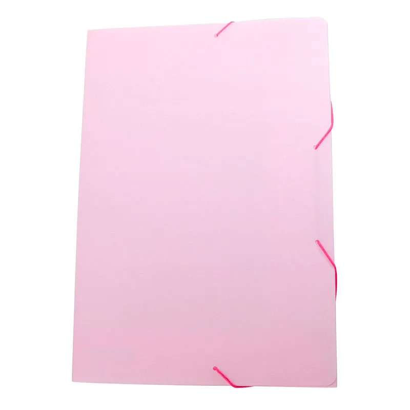Pasta com aba elástico ofício - Linho Serena - rosa pastel - 0246.WP - Dello