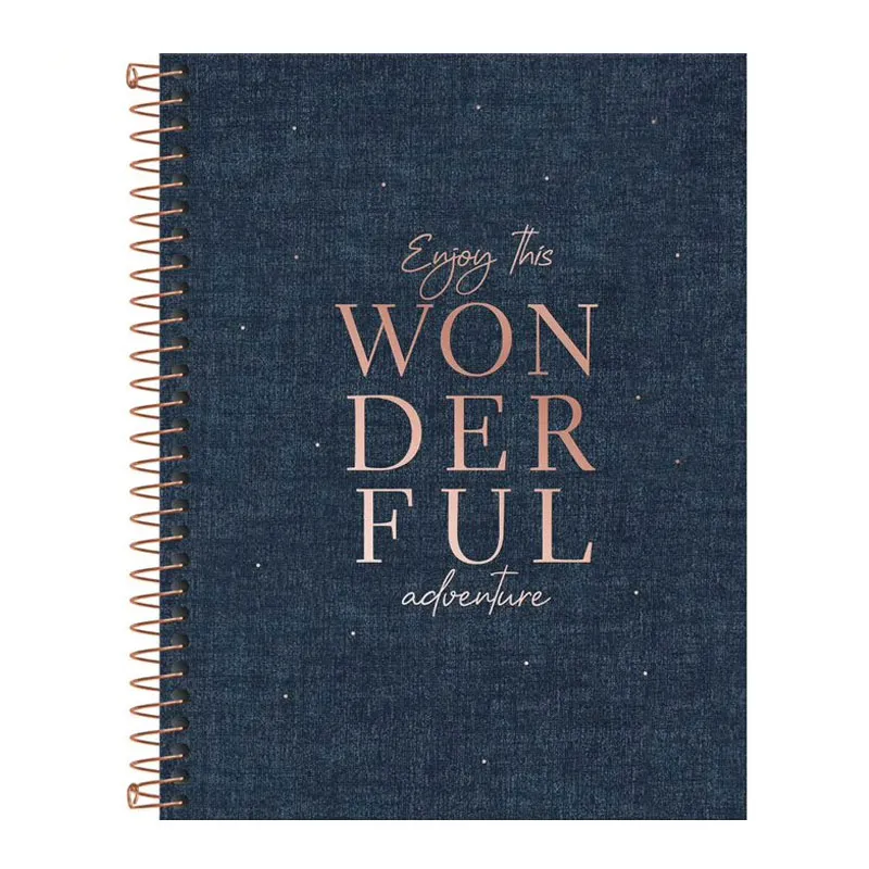 Caderno executivo capa dura colegial 80 folhas Cambridge Denim - Tilibra