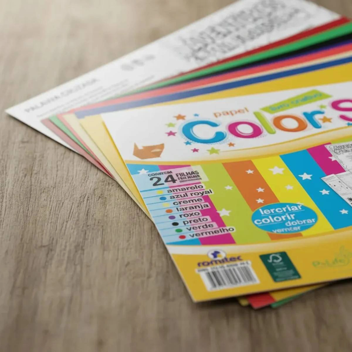 Livro criativo color set A3 8 cores com 24 folhas - Romitec