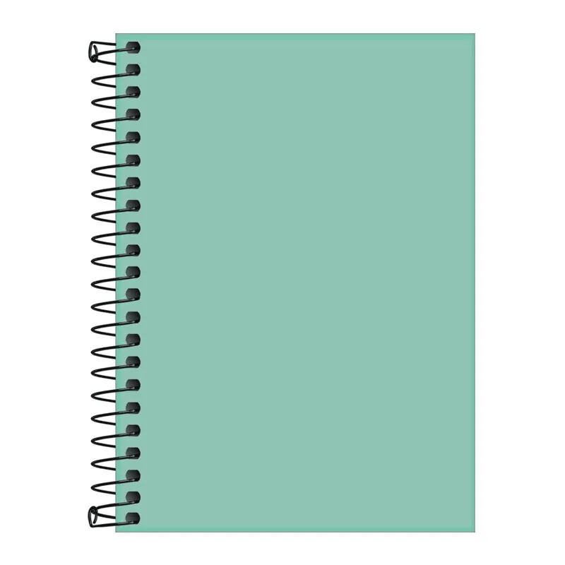 Caderneta capa plástica sem pauta 1/8 80 folhas Neon Azul Turquesa - Tilibra