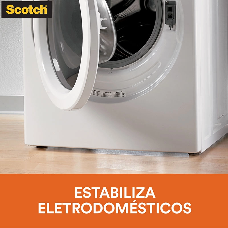 Protetor antideslizante Scotch quadrado preto Extra Grande 4 unidades - 3M