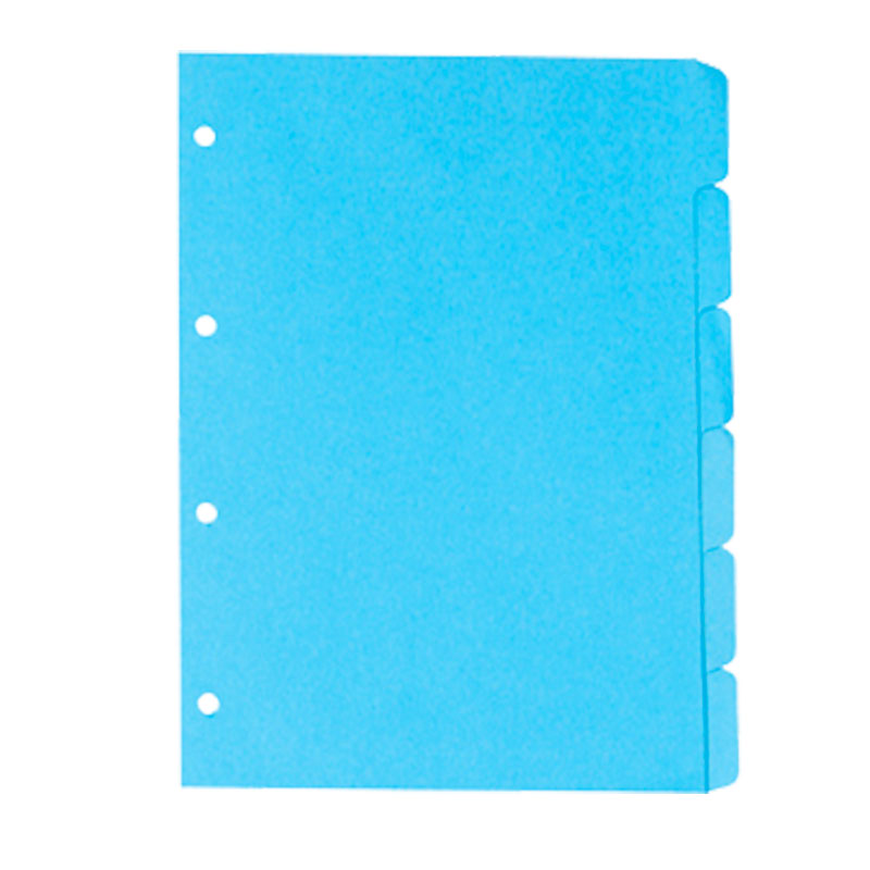 Divisória de cartolina azul ofício com 6 projeções - 1201 - Delucas