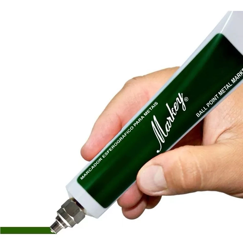 Marcador esferográfico para metal 3mm - Verde - Markey