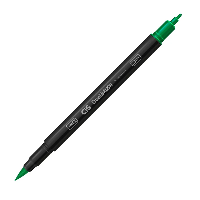 Caneta Pincel dual Brush Aquarelável - (09) - Verde - Cis