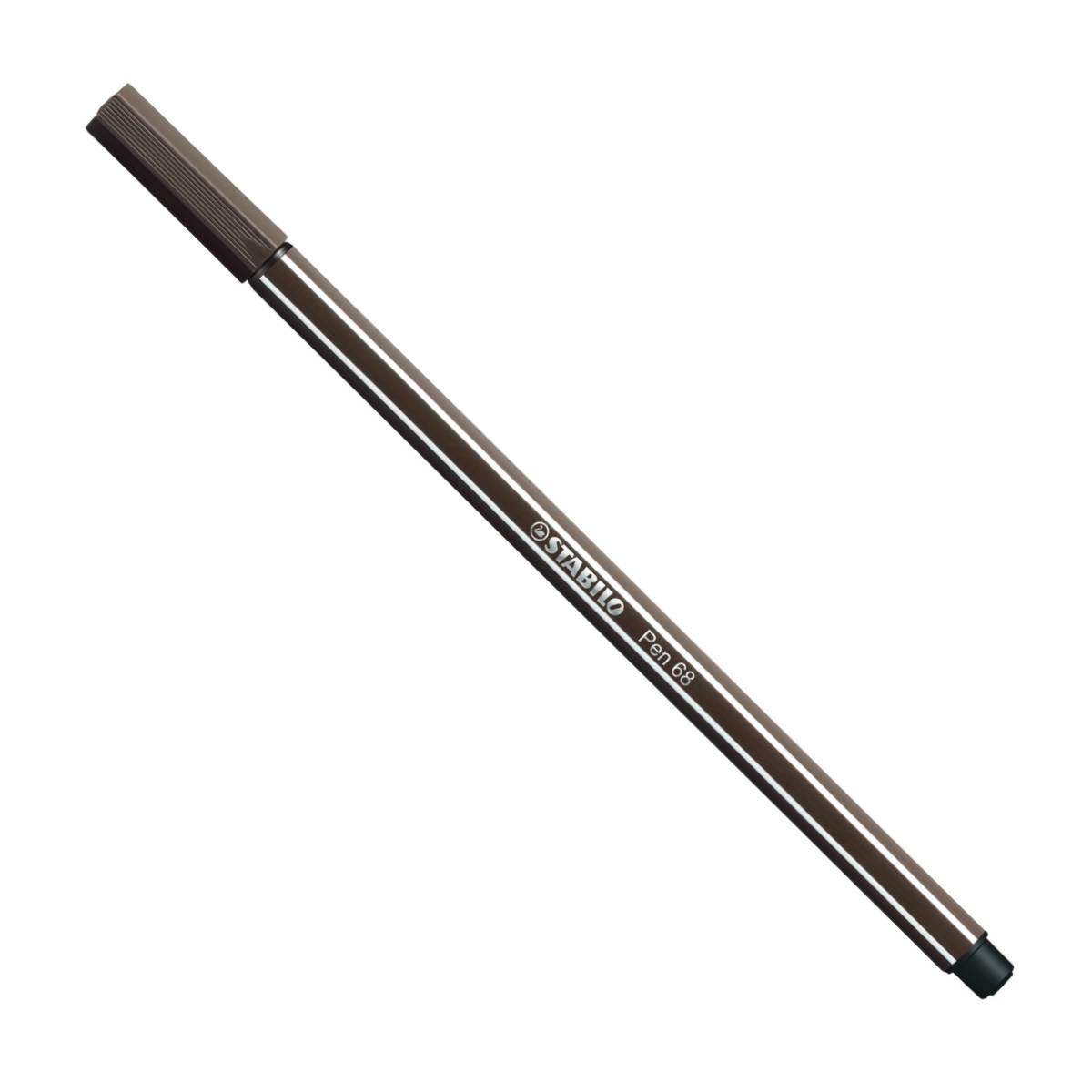 Caneta hidrográfica Ponta Sintética 68/65 -  Marrom Escuro - Stabilo