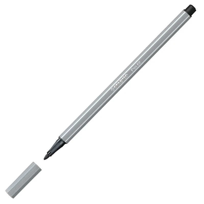 Caneta hidrográfica Ponta Sintética - 68/95 - Cinza - Stabilo