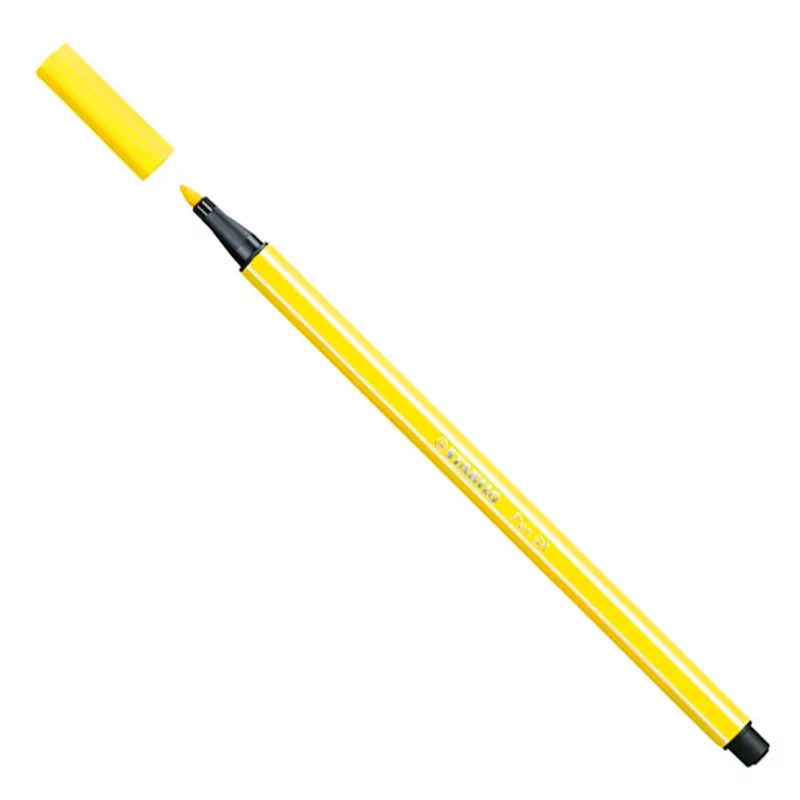 Caneta hidrográfica Ponta Sintética - 68/24 - Amarelo Limão - Stabilo
