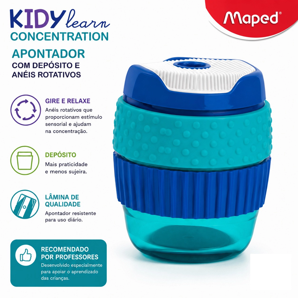 Kit escolar Kidy Learn Concentration com 4 itens 981889 - Maped