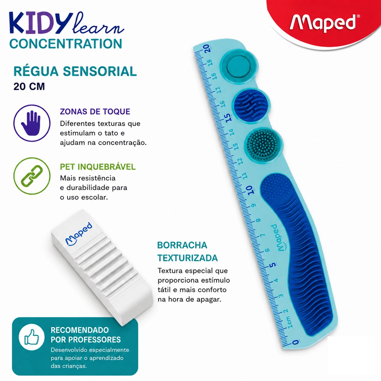Kit escolar Kidy Learn Concentration com 4 itens 981889 - Maped
