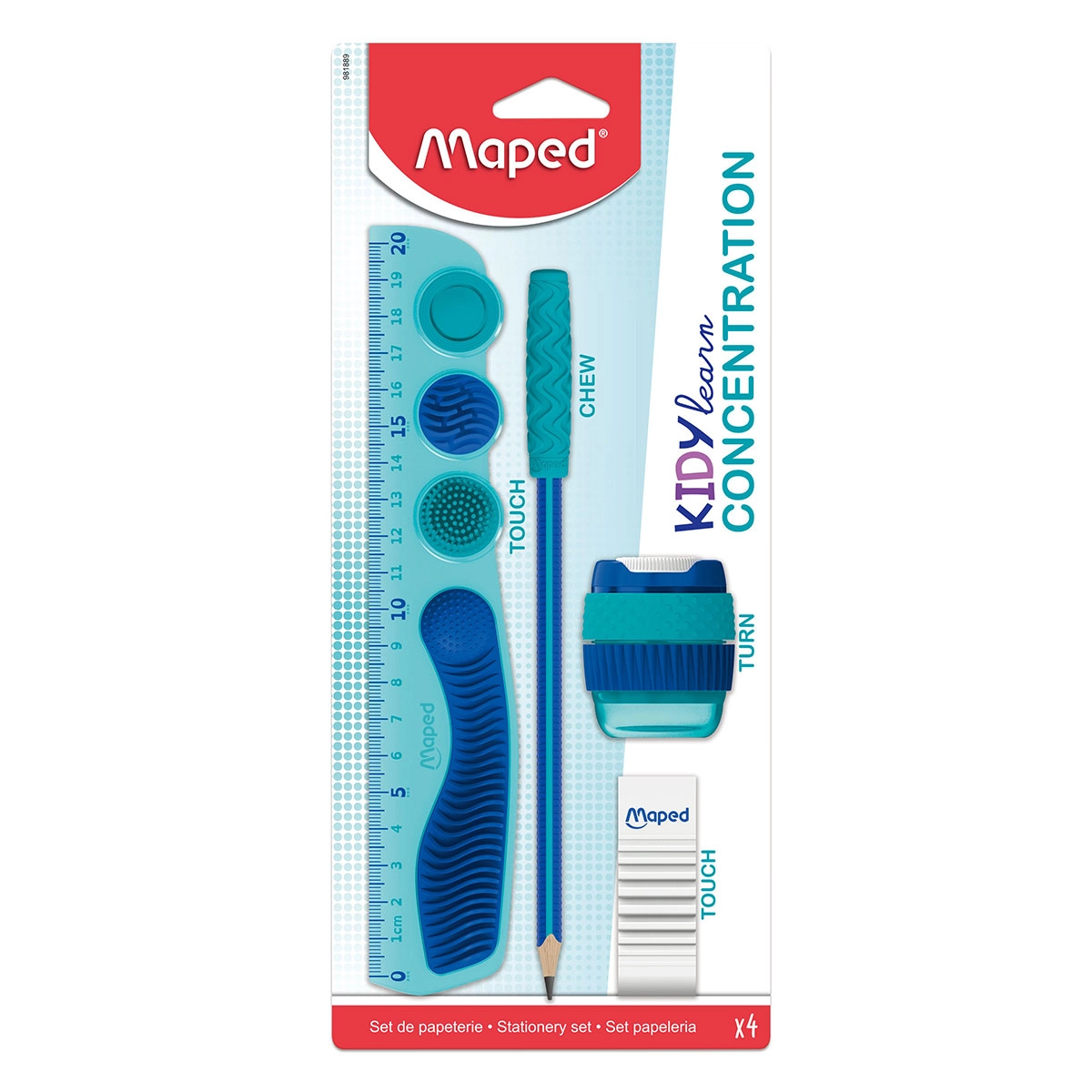 Kit escolar Kidy Learn Concentration com 4 itens 981889 - Maped