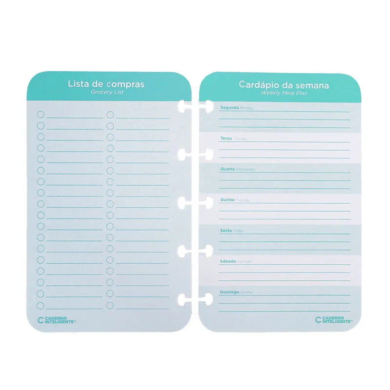 Bloco meals e grocery list inteligente - com 40 folhas - CIRI1011