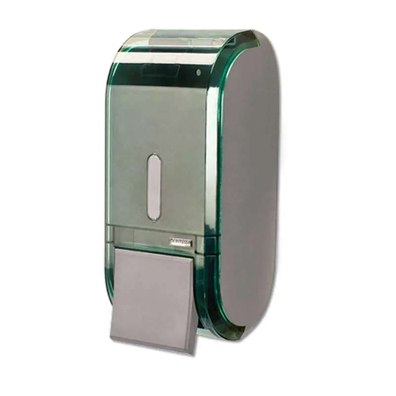 Saboneteira glass compacta verde líquido e gel com reservatório C19303 400ml - Premisse