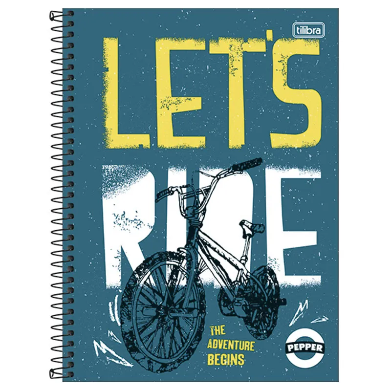 Caderno espiral capa dura universitário 10x1 - 160 folhas - Pepper Lets Ride - Tilibra