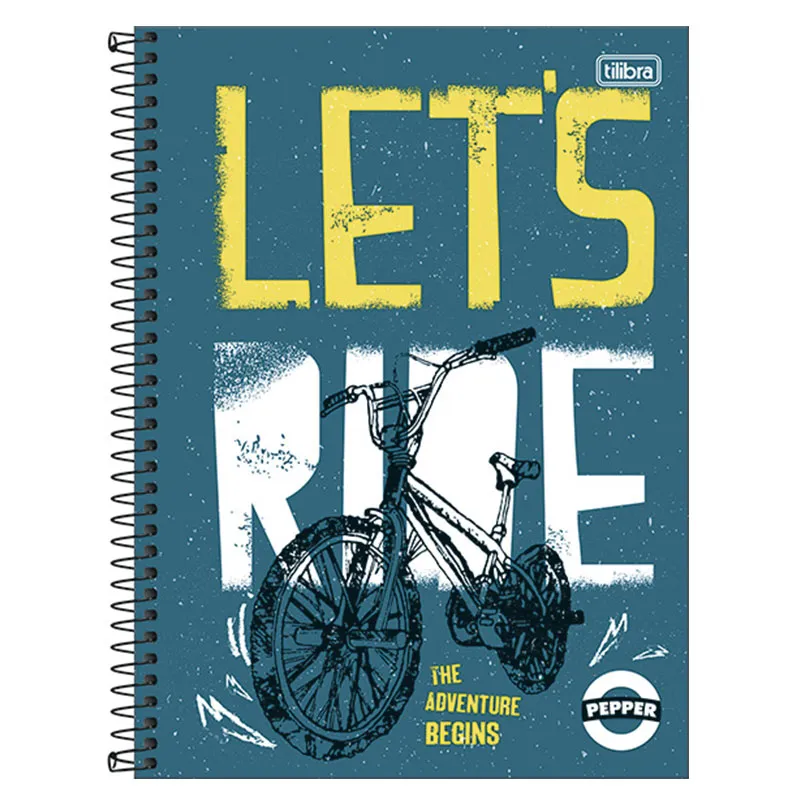 Caderno espiral capa dura universitário 1x1 - 80 folhas - Pepper Lets Ride - Tilibra