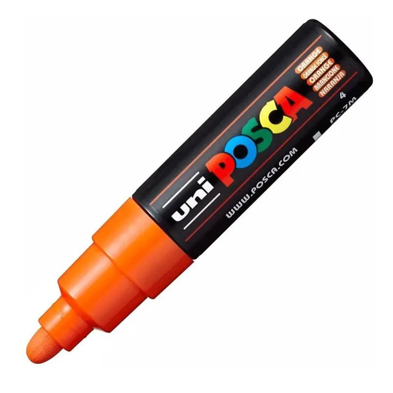 Caneta Posca PC-7M - laranja - Uni-Ball