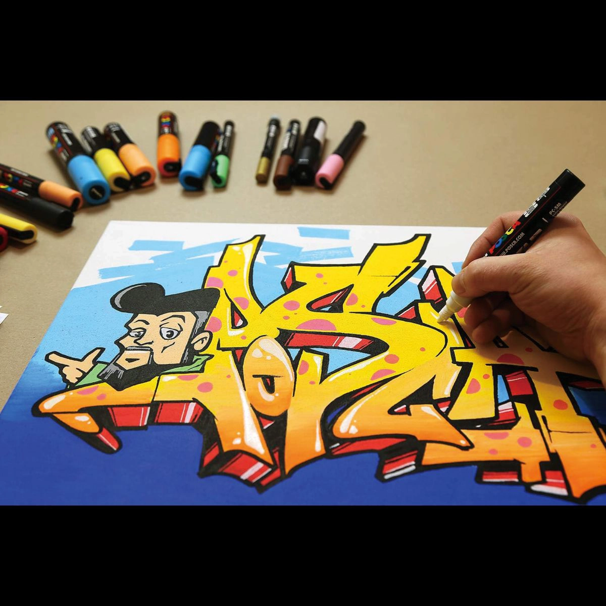 Caneta Posca PC-7M - marrom - Uni-Ball
