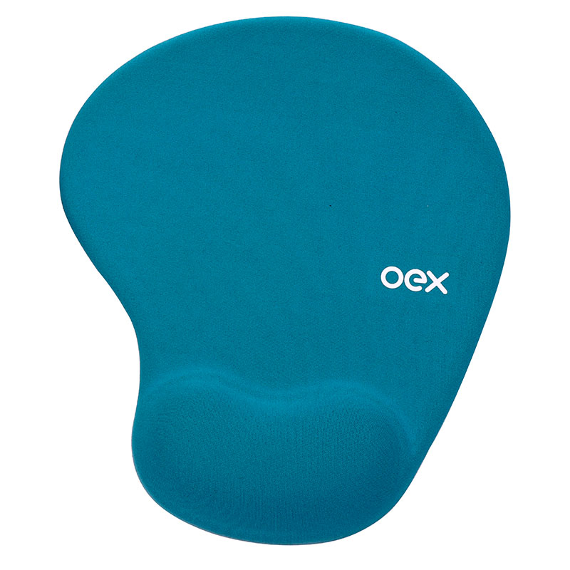 Mouse pad com apoio em gel confort azul turquesa MP200/AZT Oex