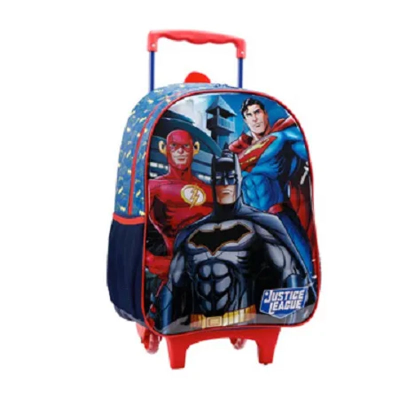 Mochila escolar grande com rodas 11850 - Liga da Justiça X2 - Xeryus