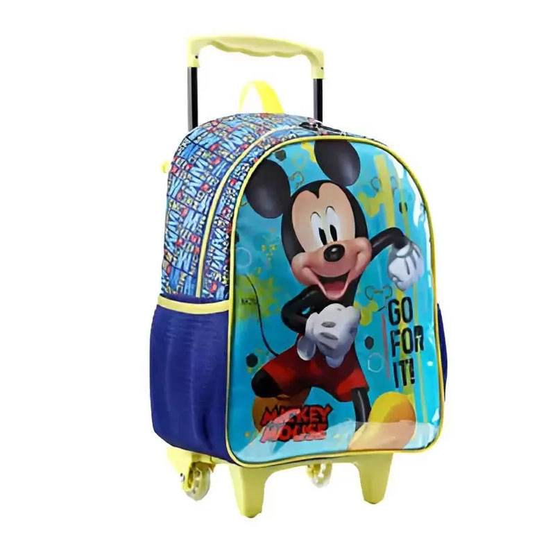 Mochila escolar grande com rodas 11600 - Mickey X2 - Xeryus