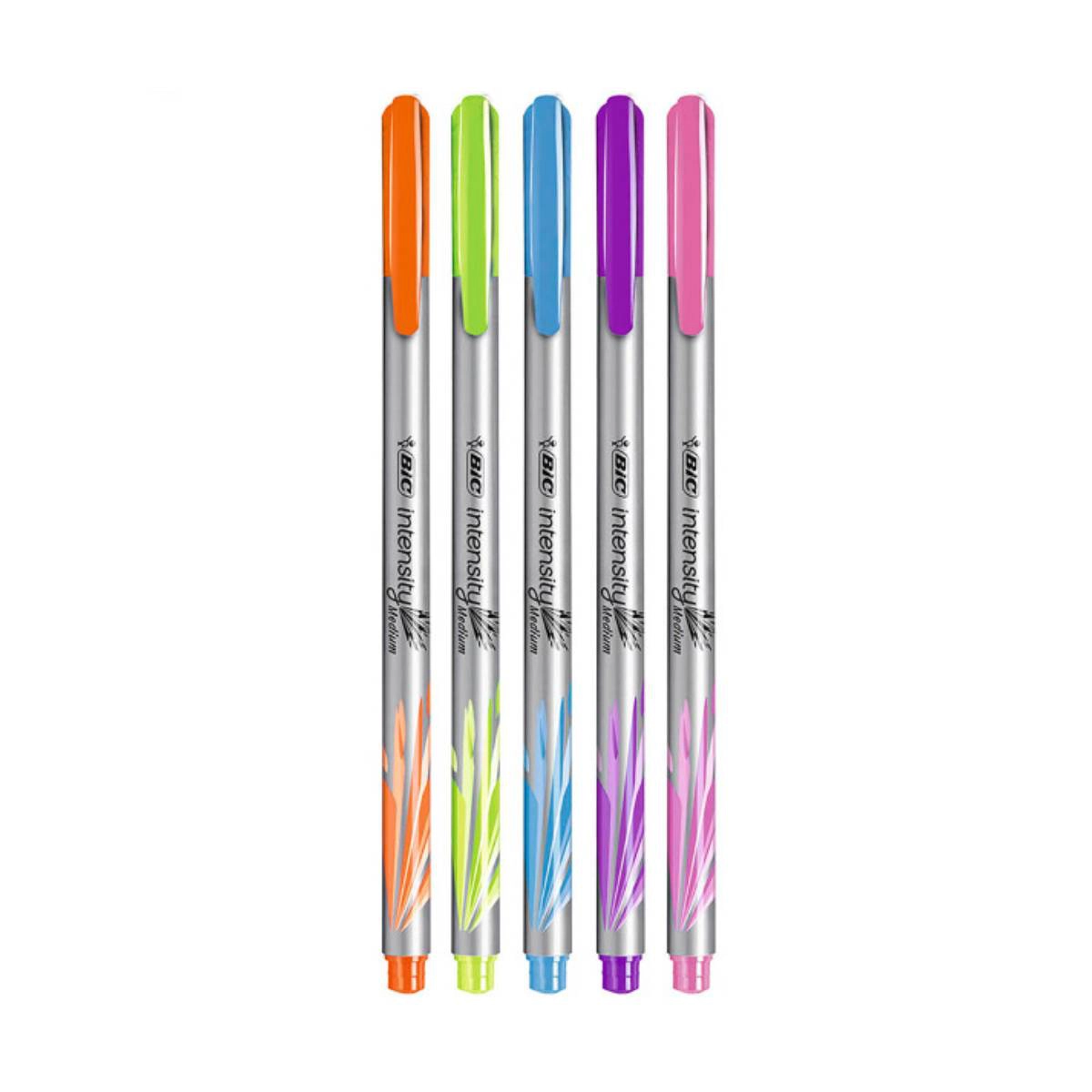 Caneta hidrográfica Intensity Medium com 5 unidades - Bic