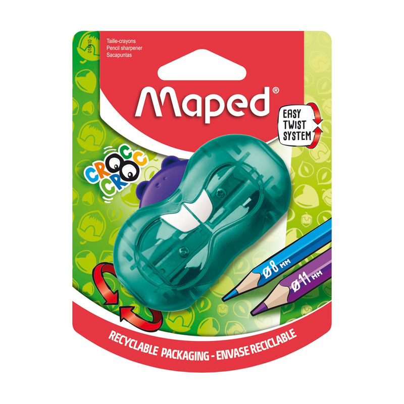 Apontador c/ coletor Croc Croc Castor 018410 Maped - Escolar - Lepok