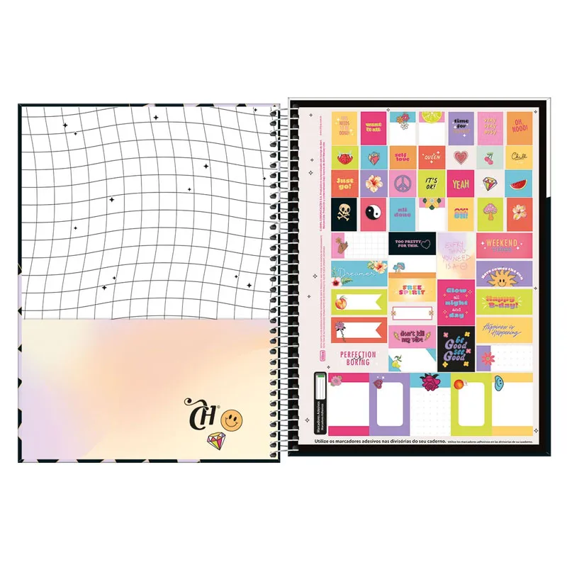 Caderno espiral capa dura universitário 10x1 160 folhas Capricho - Tilibra