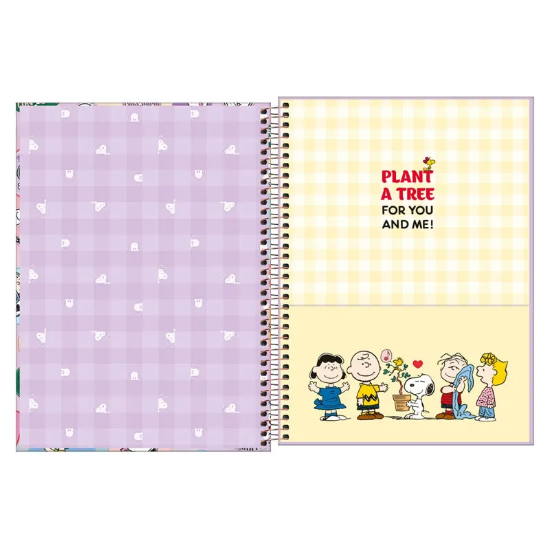 Caderno espiral capa dura universitário 1x1 80 folhas Snoopy - Tilibra