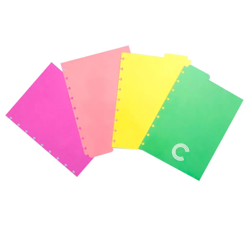 Divisória média com 4 abas pastel - CIDM3003 - Caderno Inteligente