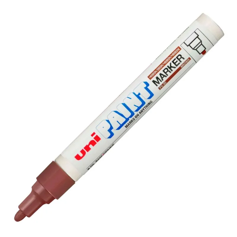 Pincel marcador permanente Paint Marker Marrom PX-20 - Uni-Paint