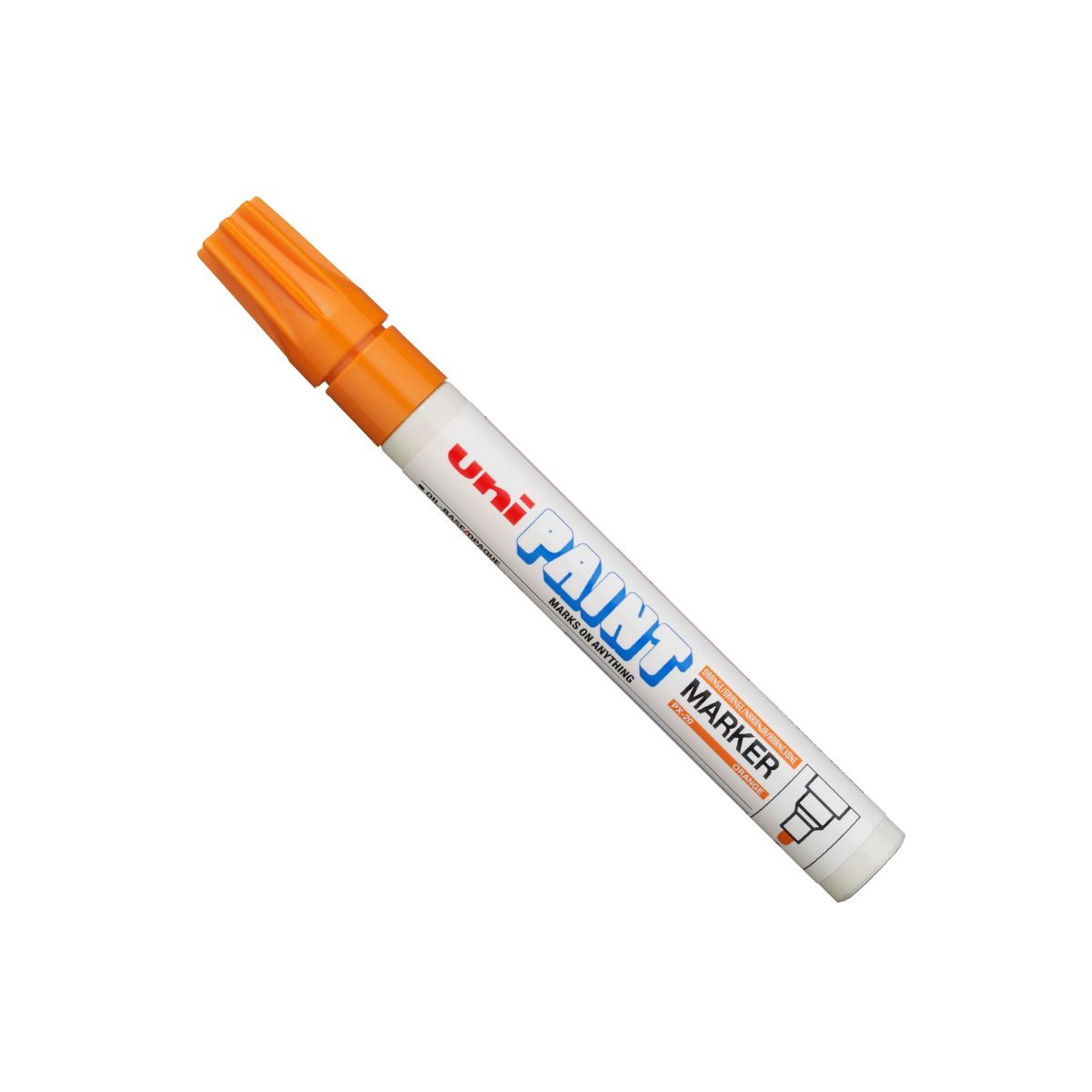 Pincel marcador permanente Paint Marker laranja PX-20 Uni-Paint