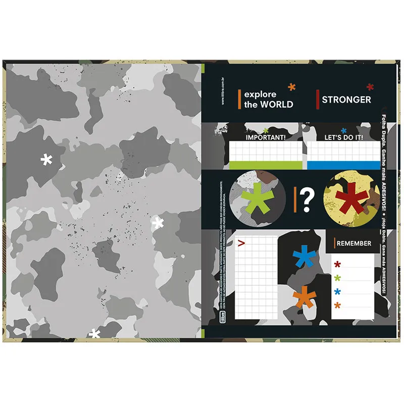 Caderno brochurão capa dura universitário 1x1 80 folhas Hide - Tilibra