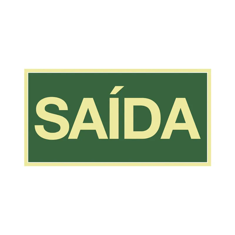 Placa de alumínio fotoluminescente saída 315AL - Sinalize