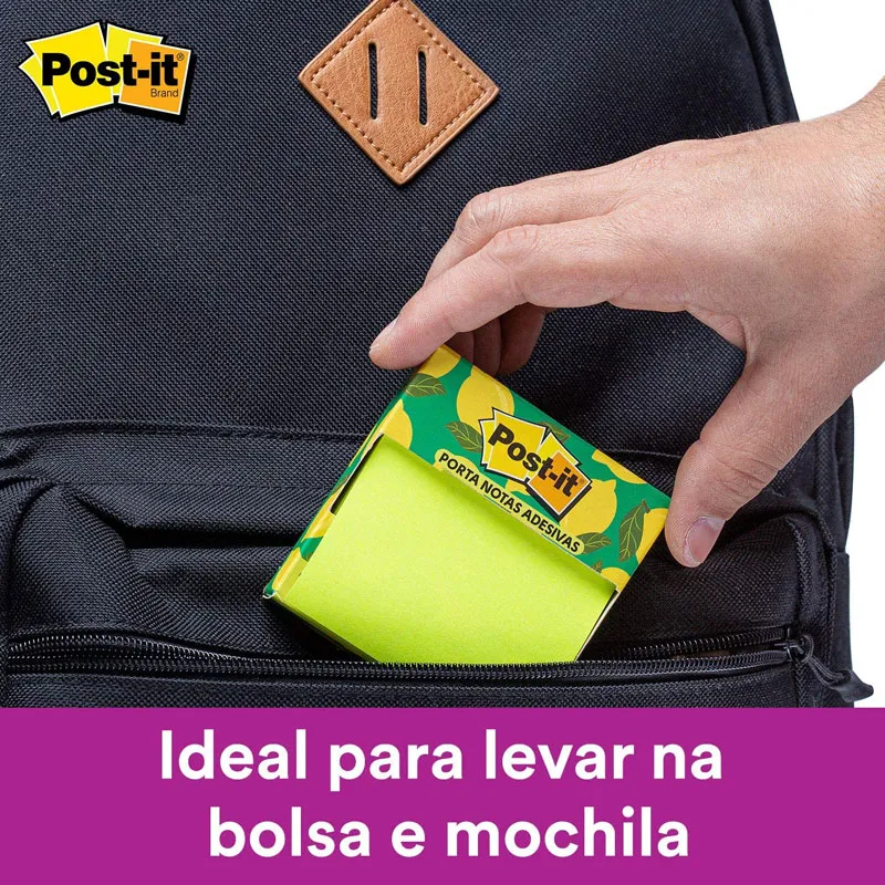 Bloco de notas adesivas Post-it para levar azul 76x76mm 90 folhas - 3M