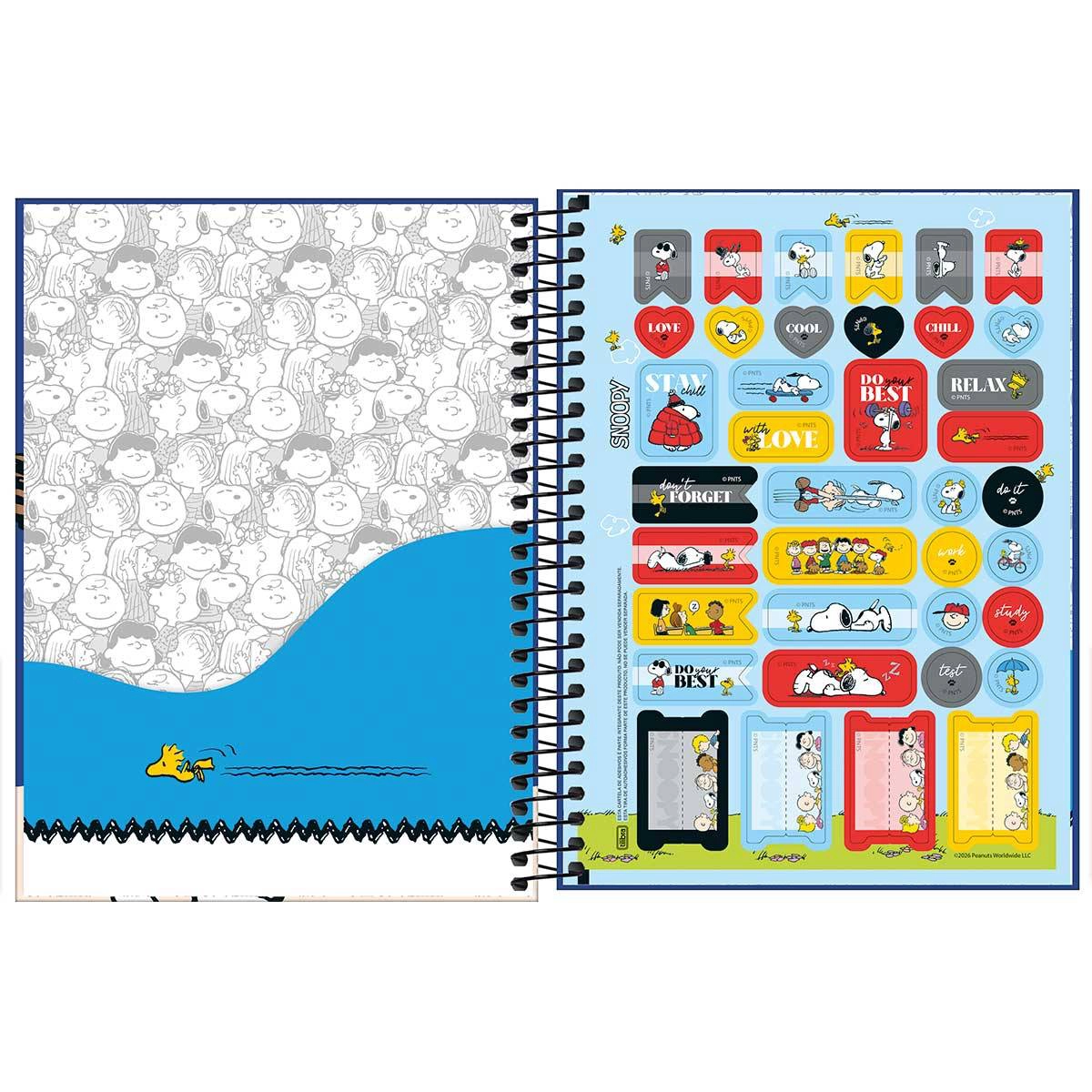 Agenda planner espiral semanal Snoopy 2027 - Tilibra