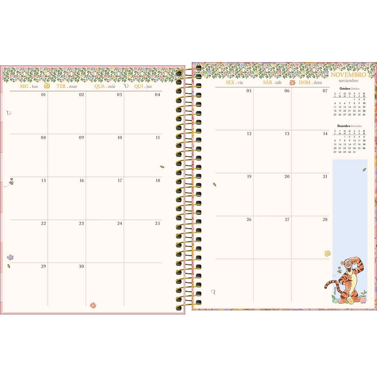 Agenda planner espiral semanal Pooh 2027 - Tilibra