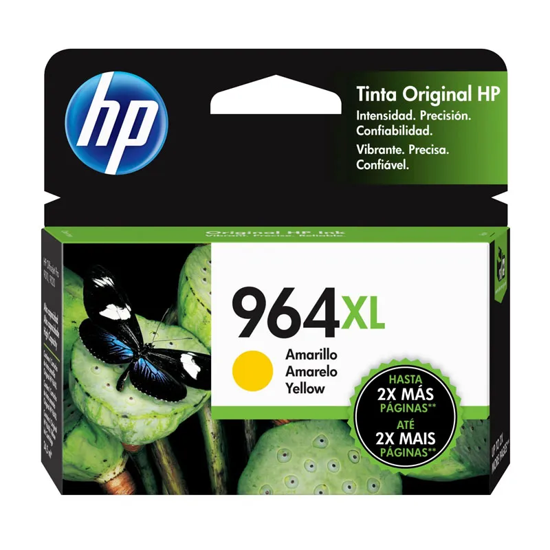 Cartucho HP 964XL Original 3JA56AL amarelo p/ OfficeJet Pro 9010, 9016, 9018, 9020