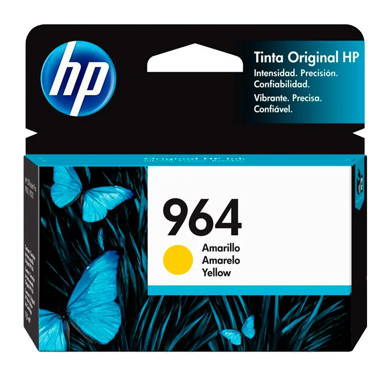 Cartucho HP 964 Original 3JA52AL amarelo p/ OfficeJet Pro 9010, 9016, 9018, 9020