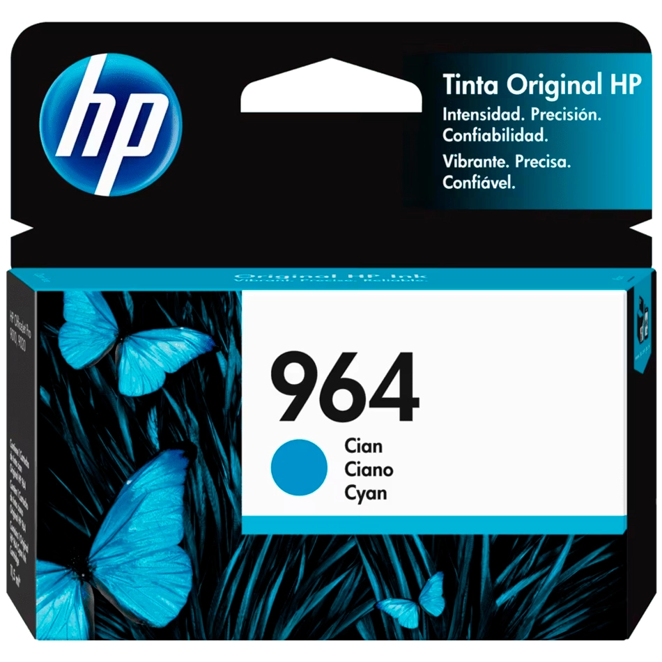 Cartucho HP 964 Original 3JA50AL ciano p/ OfficeJet Pro 9010, 9016, 9018, 9020