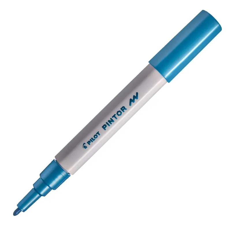 Pincel marcador Pintor ponta fina 1.0mm - azul metálico - Pilot