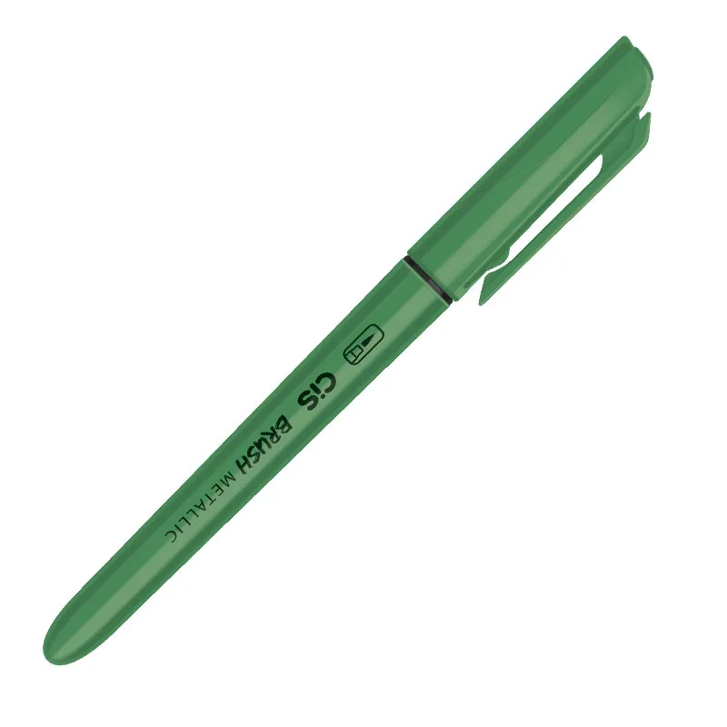 Caneta pincel Brush Metálico - Verde - Cis