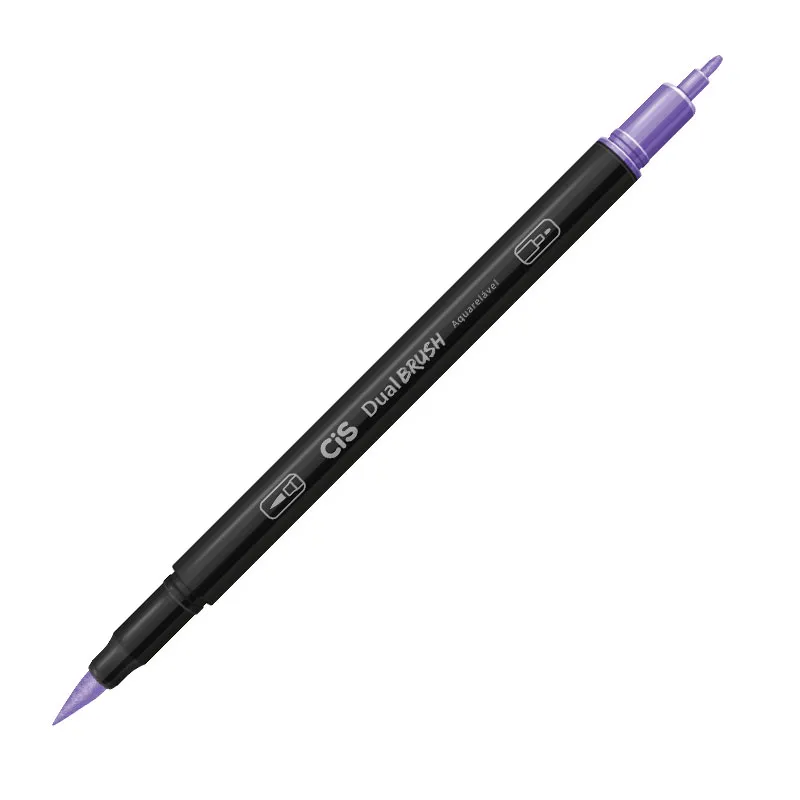 Caneta Pincel dual Brush Aquarelável - (36) - Violeta - Cis