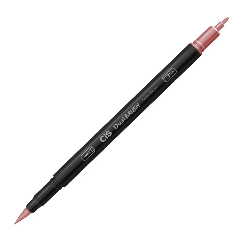 Caneta Pincel dual Brush Aquarelável - (33) - Castanho - Cis