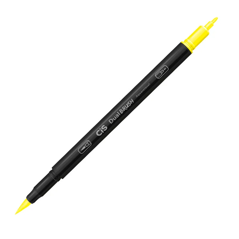 Caneta Pincel dual Brush Aquarelável - (27) - Amarelo Canário - Cis