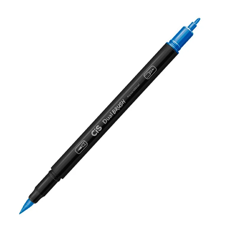 Caneta Pincel dual Brush Aquarelável - (20) - Azul Escuro - Cis
