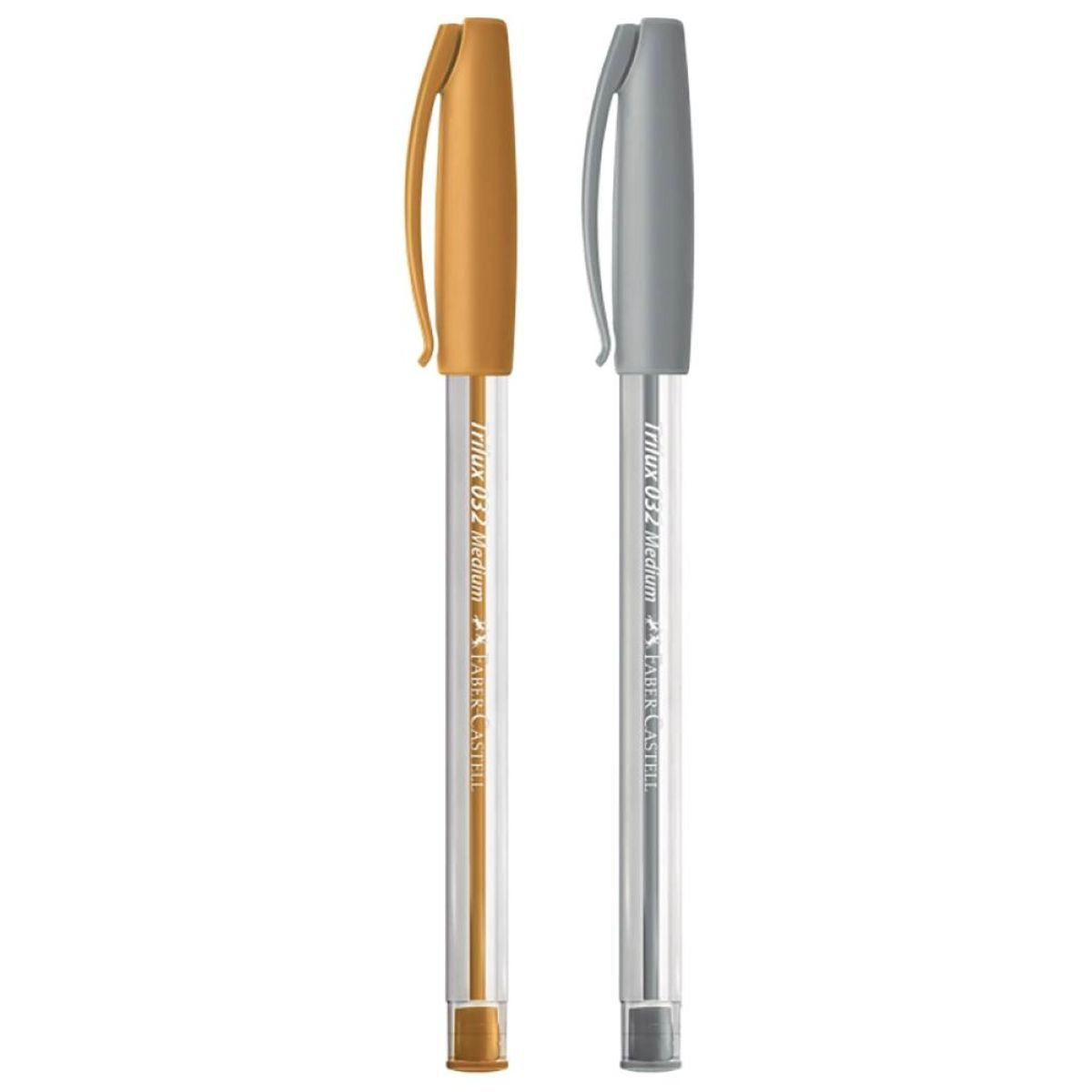 Caneta esferográfica 1.0 Trilux Colors Metalizada SM/032PO com 2 unidades - Faber-Castell