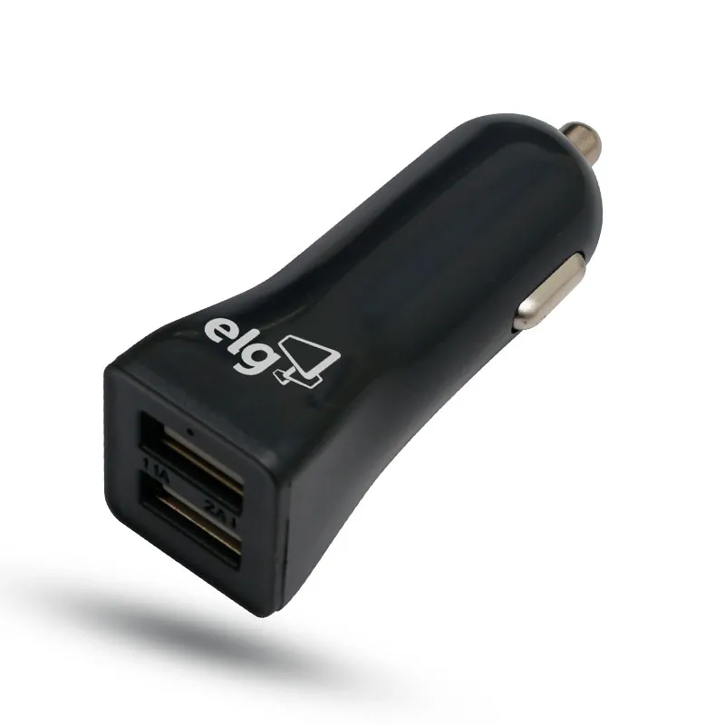 Carregador Veicular 2 saídas USB Preto CC2SPT - ELG