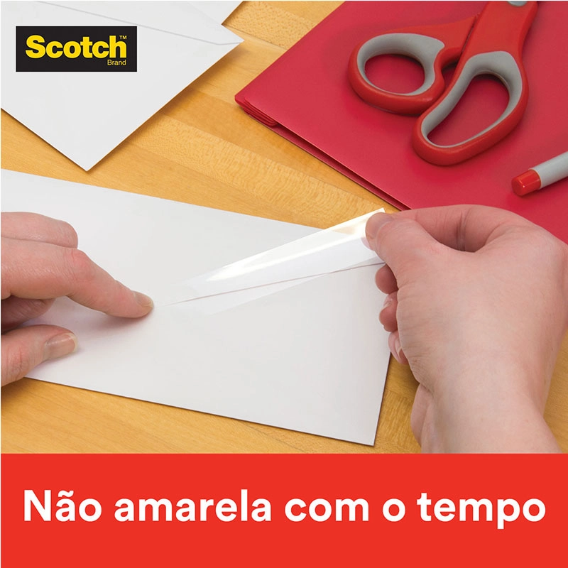 Fita Scotch transparente com 2 rolos - 12mmx20m - 3M